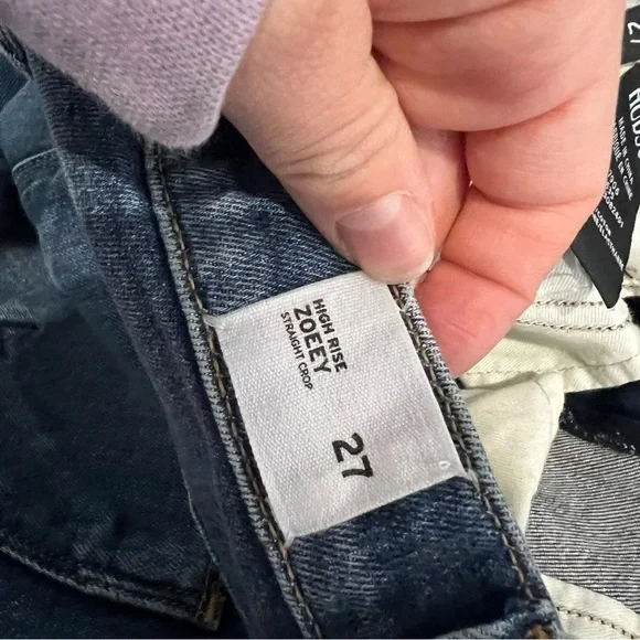 HUDSON Zooey High Rise Straight Leg Crop Jeans